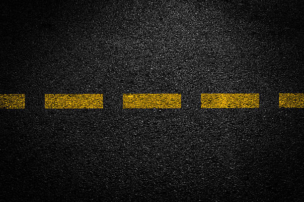 istock Top view of bitumen road with lanes and limits sign concept 2233378849