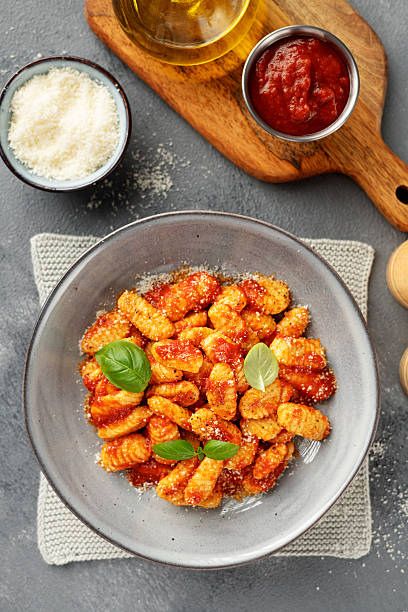 Italian potato gnocchi with tomato sauce