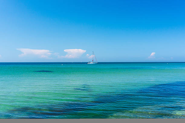 The Baltic Sea coast from Kloster on Hiddensee in summer