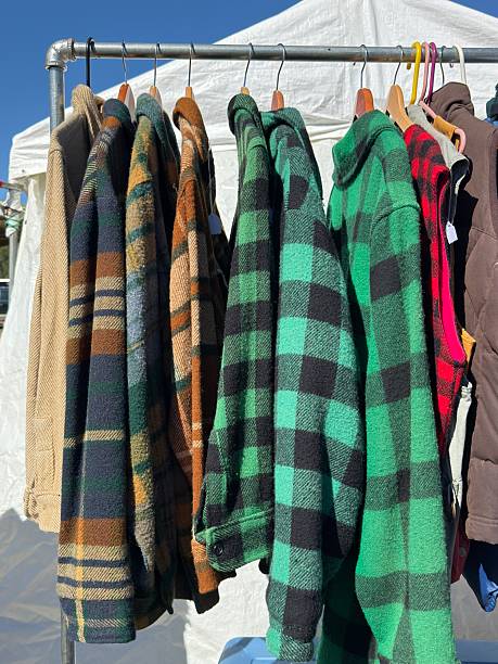 istock Colorful plaid coats for sale 2233383969