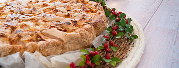 istock A pie with a leafy garnish on top 2233385858