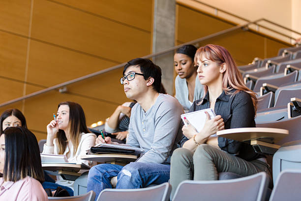 istock Diverse Students Attentively Listening in a University Lecture Hall 2233386318