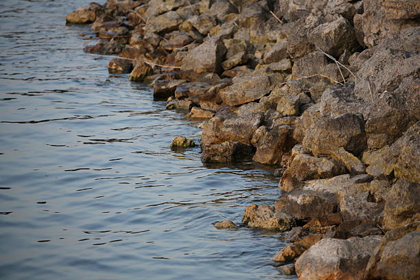Rocks on the beach of lake Balaton