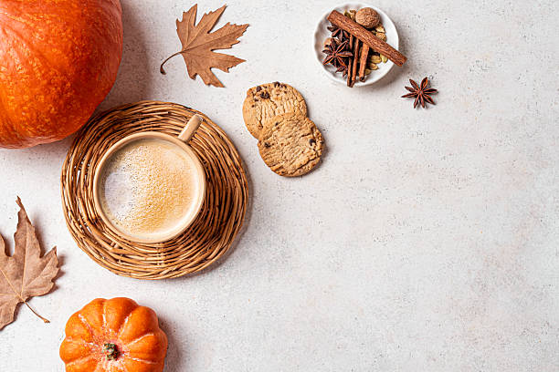 istock Autumn design with hot cooffee drink 2233403729