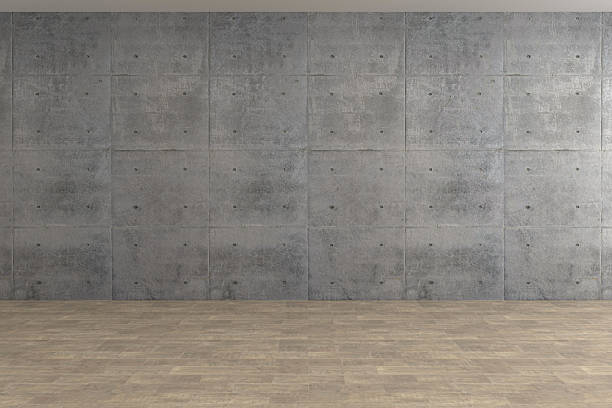 istock Modern interior with blank wall and wooden parquet, empty room, 3D rendering 2233408690