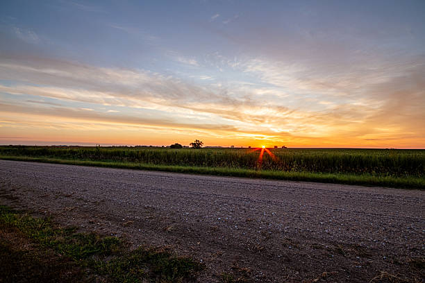 istock Field and Road at Dawn 2233412311