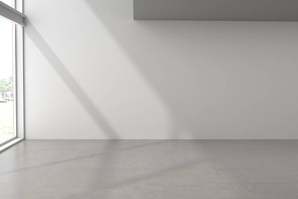 istock Modern interior with blank wall and wooden parquet, empty room, 3D rendering 2233412545