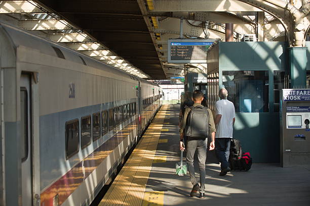 SEPTA Passengers departing from train at 30th street station