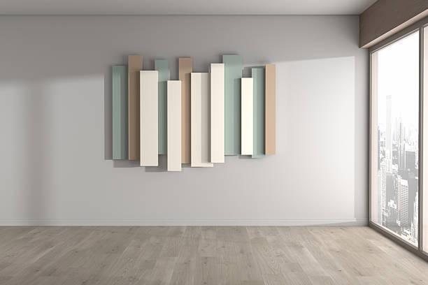 Modern empty room and wooden parquet. 3D rendering