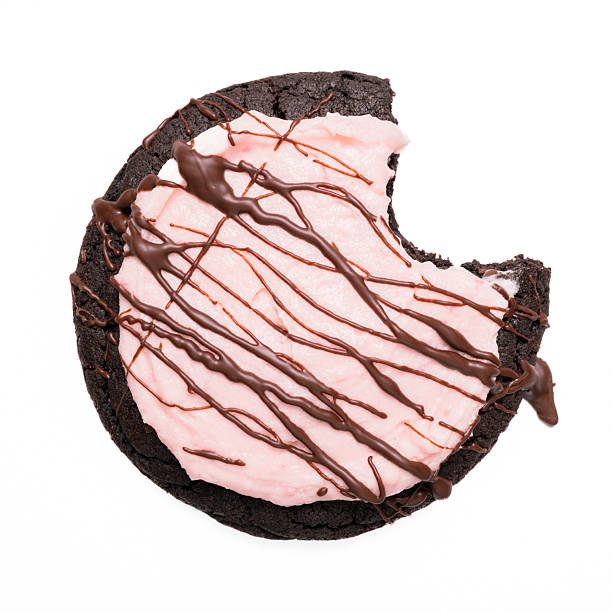 Cookie Bite - Chocolate Drizzled Pink Strawberry Cookie