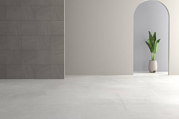 istock Modern interior with blank wall and wooden parquet, empty room, 3D rendering 2233425695