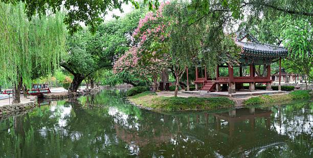 istock A quiet lake and palace on a rainy day 2233430388