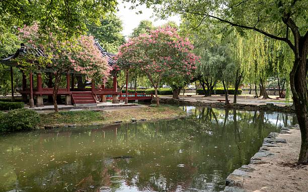 istock A quiet lake and palace on a rainy day 2233430480