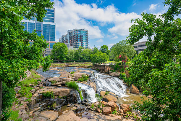 istock Greenville, South Carolina - Bridge and Waterfall 2233432218