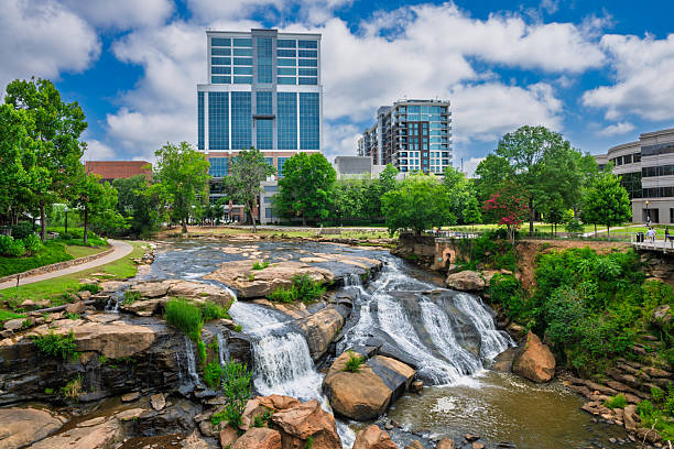 istock Greenville, South Carolina - Bridge and Waterfall 2233432232