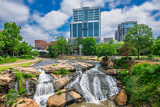 istock Greenville, South Carolina - Bridge and Waterfall 2233432237