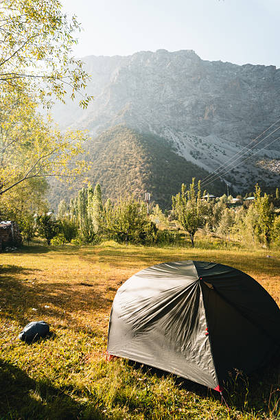 Camping in Snowdonia National Park in Gwynedd, Wales