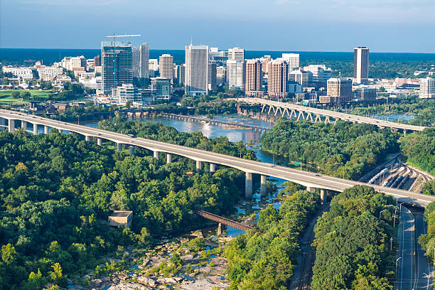 istock Richmond, Virginia - Aerial Skyline with Bridges and River 2233432871