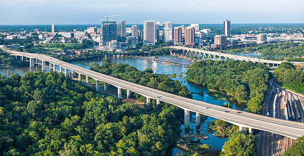 istock Richmond, Virginia - Aerial Skyline with Bridges and River 2233432942