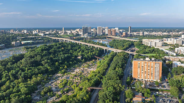 istock Richmond, Virginia - Aerial Skyline with Bridges and River 2233432961