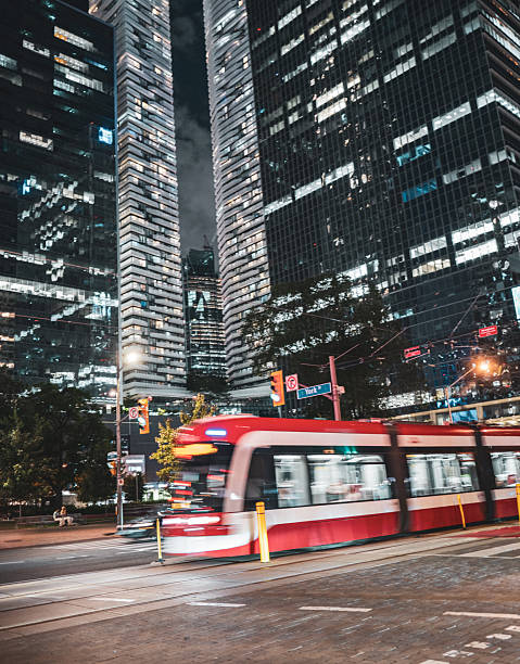 Mass transit / public transportation in downtown Toronto.