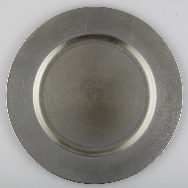 istock Gold aluminum plate top view isolated nature background with clipping path 2233445688