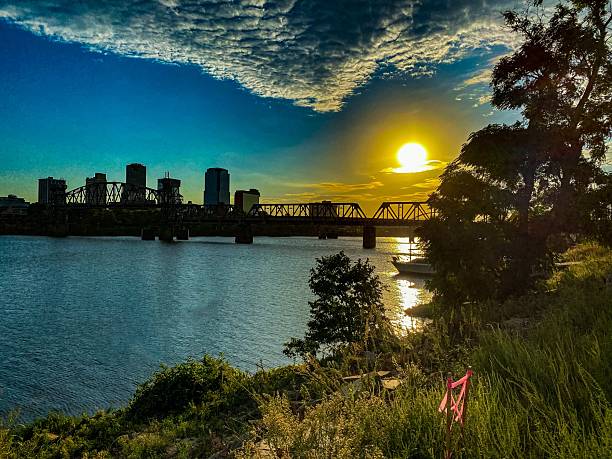 istock Autumn Sunset Over Little Rock 2233447398