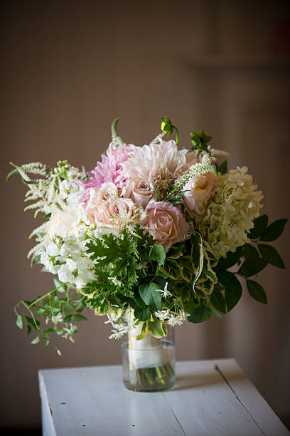 istock Romantic Pastel Flower Arrangement in Vase 2233447415
