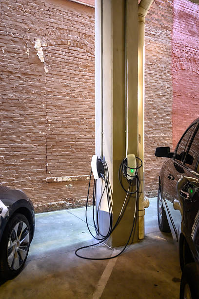 istock A small EV charging location in a parking lot. 2233448147