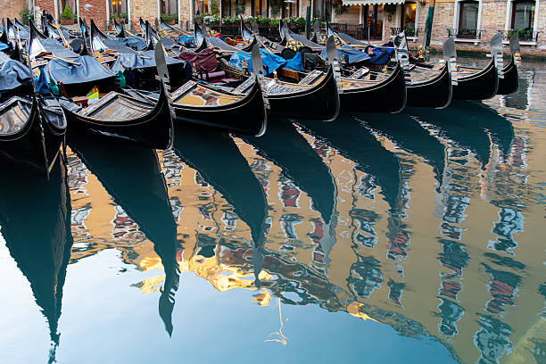 istock Gondolas with refection in Venice Italy 2233448260