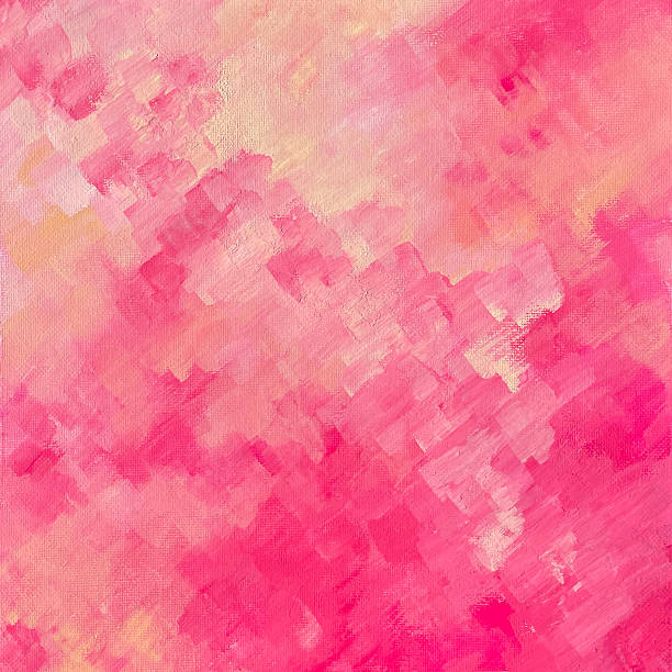 istock A pink abstract illustration painted on canvas. Beautiful pink paint texture. 2233451197