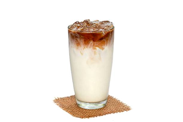 istock Ready for drink ,Ice latte coffee served on sack in white background and isolate concept. 2233454534