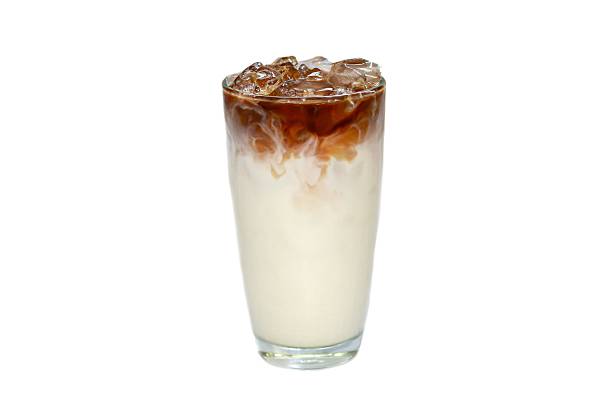 istock Latte ice coffee put on white background,beverage for drink in relaxing time. 2233454548
