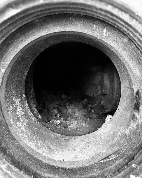 closeup of an inside of a pipe