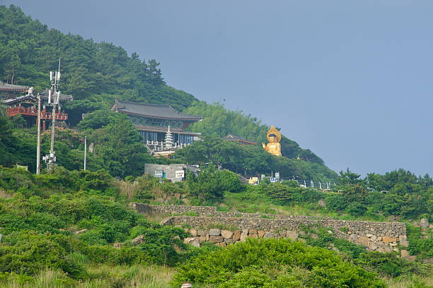 Small stupas in a buddhist temple