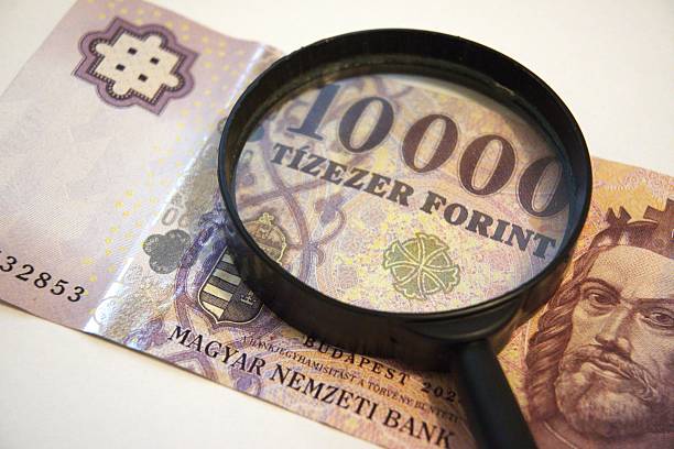 istock Hungarian 10000 Forint Banknote with Magnifier 2233457832