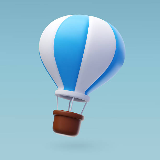 istock 3D Vector Hot Air Balloon Icon for Travel and Adventure 2233463863