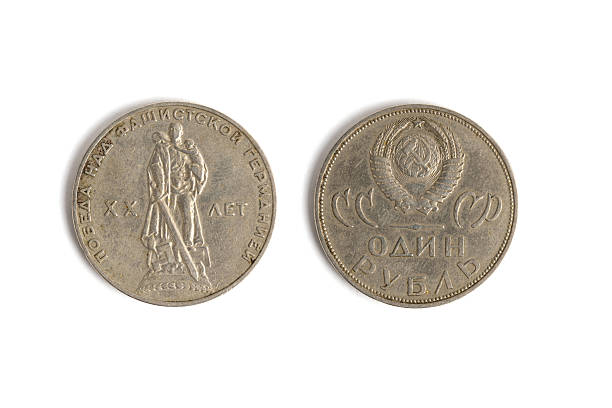 Different types of U.S. coins on white background.