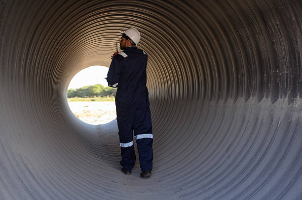 istock A male mechanical engineer in safety uniform is inspecting and examining a piping system for a new construction project of a large industrial building. 2233465672