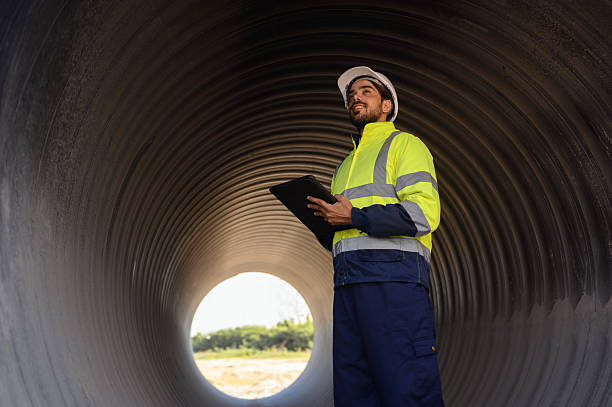 istock A male mechanical engineer in safety uniform is inspecting and examining a piping system for a new construction project of a large industrial building. 2233465784