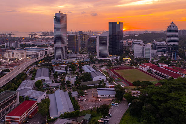 istock Pasir Panjang at night, Singapore 2233466566