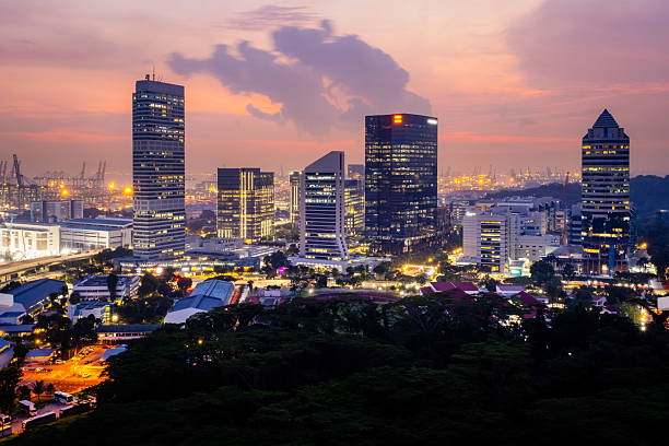 istock Pasir Panjang at night, Singapore 2233466609
