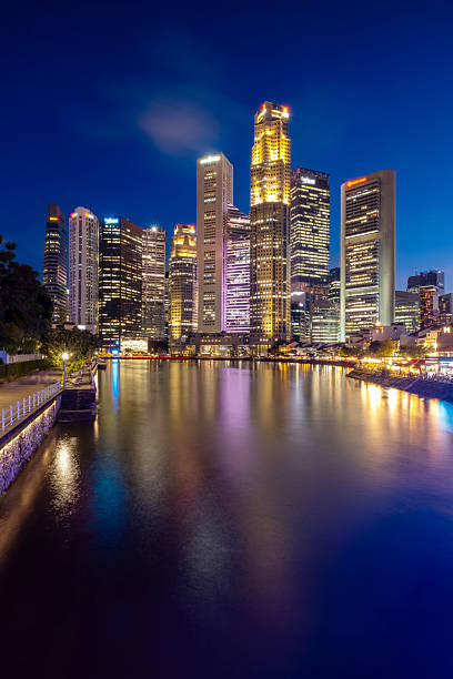 istock Beautiful Singapore river view at night. 2233466934