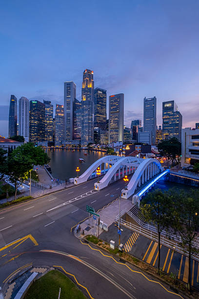 Beautiful night scene of Singapore.