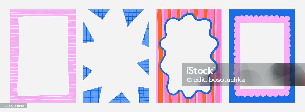Border Abstract Background Frame A Trendy Collection Of Vector Frames And Backgrounds With Handdrawn ...