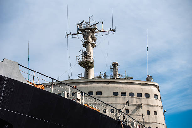 istock large icebreaker ship in the port view from below 2233472074