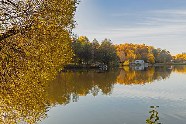 Upper Tsaritsyno Pond in October, Tsaritsyno Estate Museum, Moscow