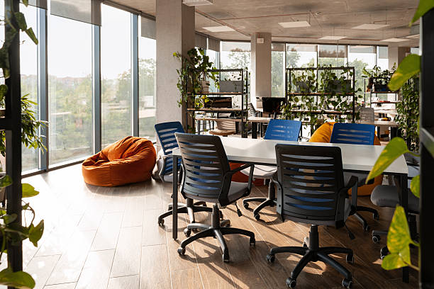 istock Modern coworking space with comfortable chairs and plants 2233472365