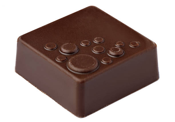 chocolate candie isolated on white, close up