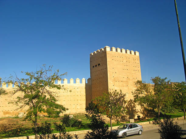 Fez, Morocco - 04 Nov 2010: The bastion of the ancient fortress in Fez, Morocco